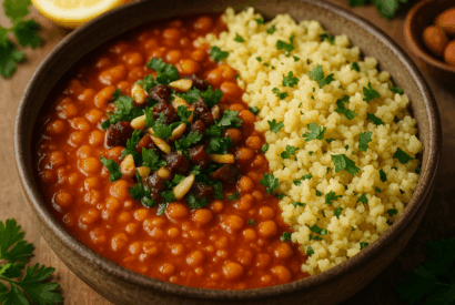 Thumbnail for Harira-Style Lentils with Lemon Couscous