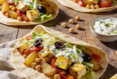 Thumbnail for Greek Sheet-Pan Lemon Tofu Gyro Tacos